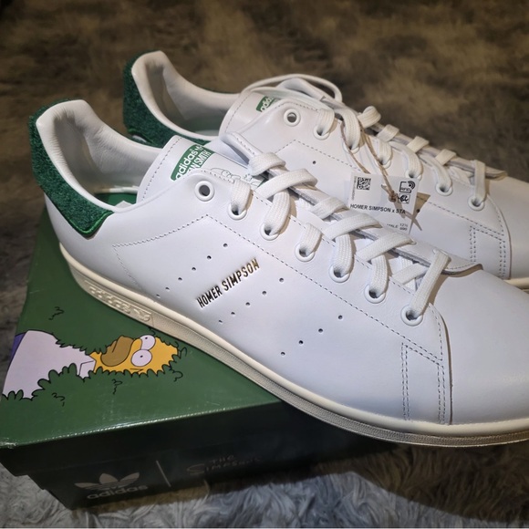 adidas gazelle silver green womens Adidas x Homer Simpson Stan Smith Shoes – Extra Butter